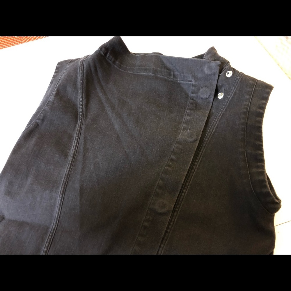 Rare NWT Fine by Superfine Black denim Raven Vest‎ - Picture 12 of 12